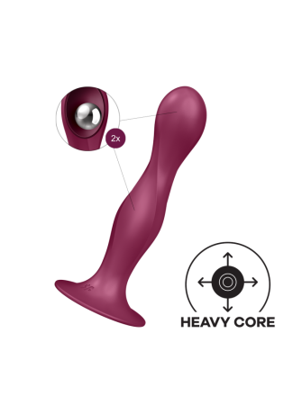 Gode ventouse silicone rouge Double Ball-R Satisfyer - CC597842